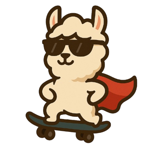 Llama patinando